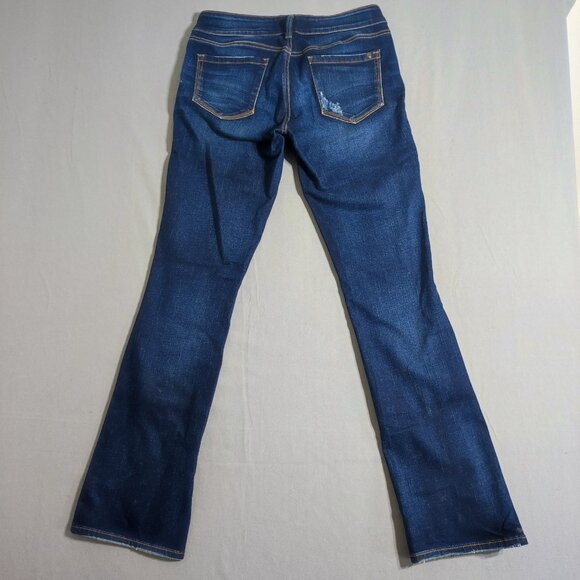 Silver Jeans women's sz W28 (30)/L33 ink blue colour Elyse slim Boot distressed - Picture 3 of 14